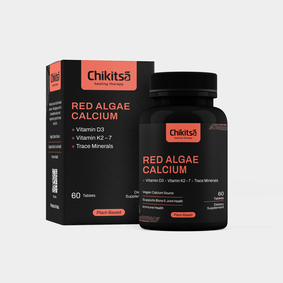 Red Algae Calcium with Vitamin D3 + Vitamin K2 M-7 + Trace Minerals